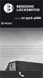 Mobile Screenshot of bensonslocksmiths.com.au
